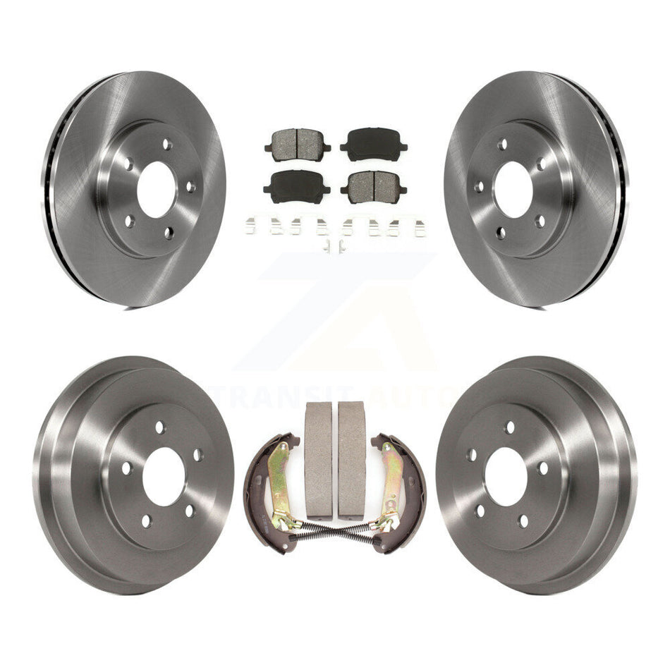 Front Rear Brake Rotors Semi-Metallic Pad & Drum Kit For 2009 Chevrolet HHR With 13-H7324 K8S-103835