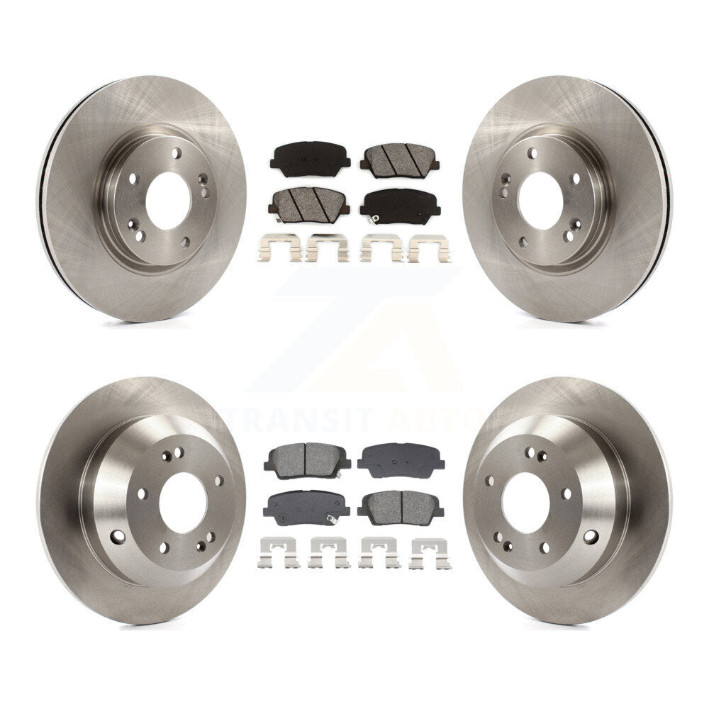 Front Rear Disc Brake Rotors And Semi-Metallic Pads Kit For Hyundai Santa Fe Kia Sorento K8S-103839