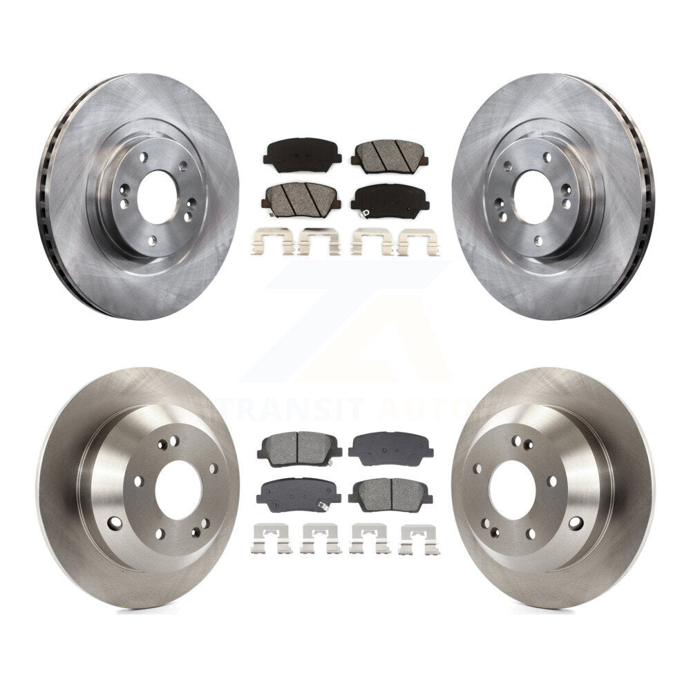 Front Rear Disc Brake Rotors Semi-Metallic Pad Kit For Hyundai Santa Fe Sport Kia Sorento K8S-103841