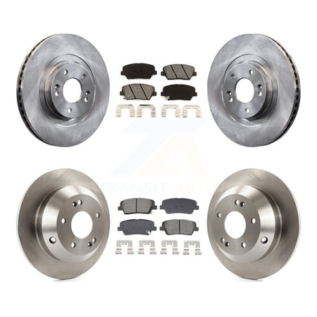 Front Rear Disc Brake Rotors Semi-Metallic Pad Kit For Hyundai Santa Fe Sport Kia Sorento K8S-103841