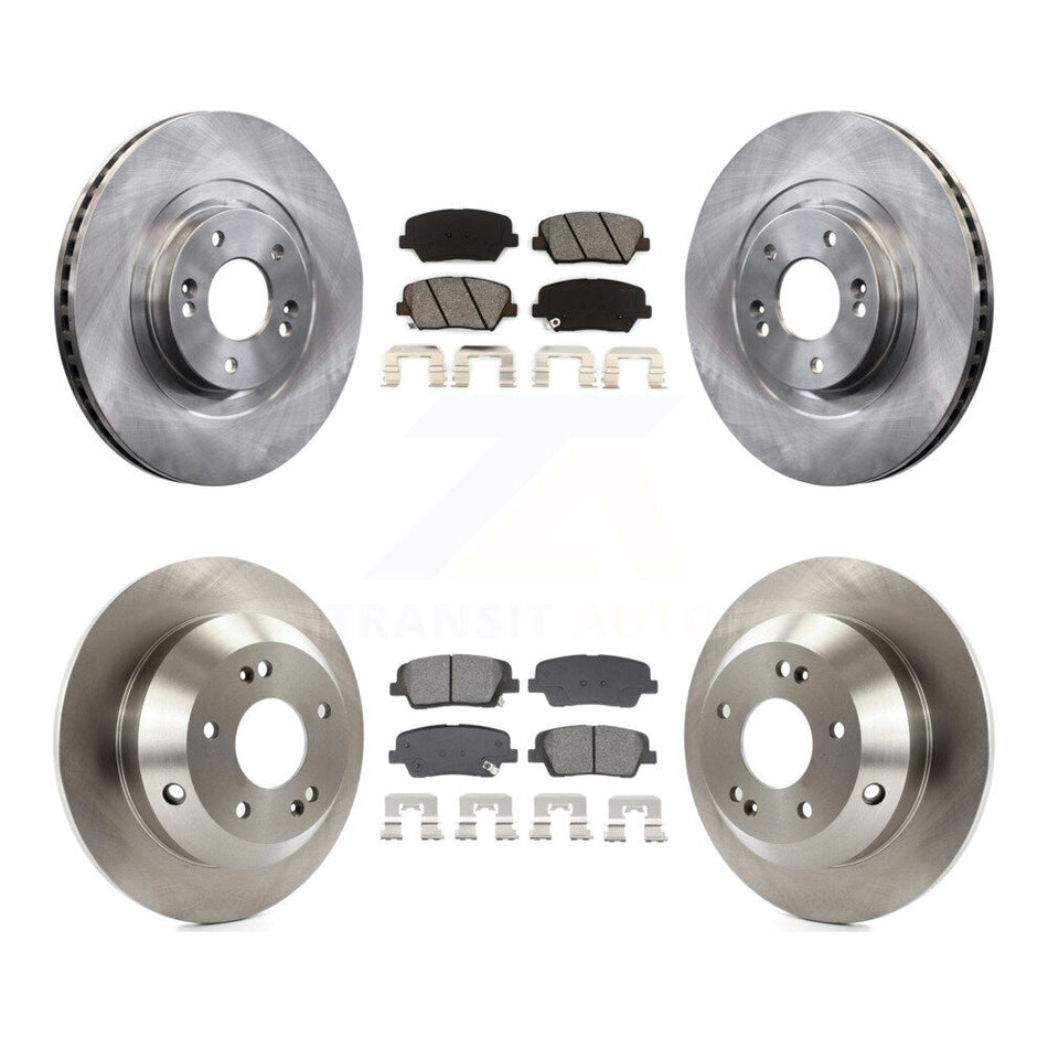 Front Rear Disc Brake Rotors Semi-Metallic Pad Kit For Hyundai Santa Fe Sport Kia Sorento K8S-103841