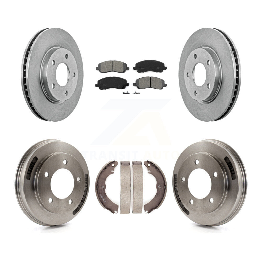 Front Rear Disc Brake Rotors Semi-Metallic Pads And Drum Kit For Mitsubishi Lancer K8S-103845