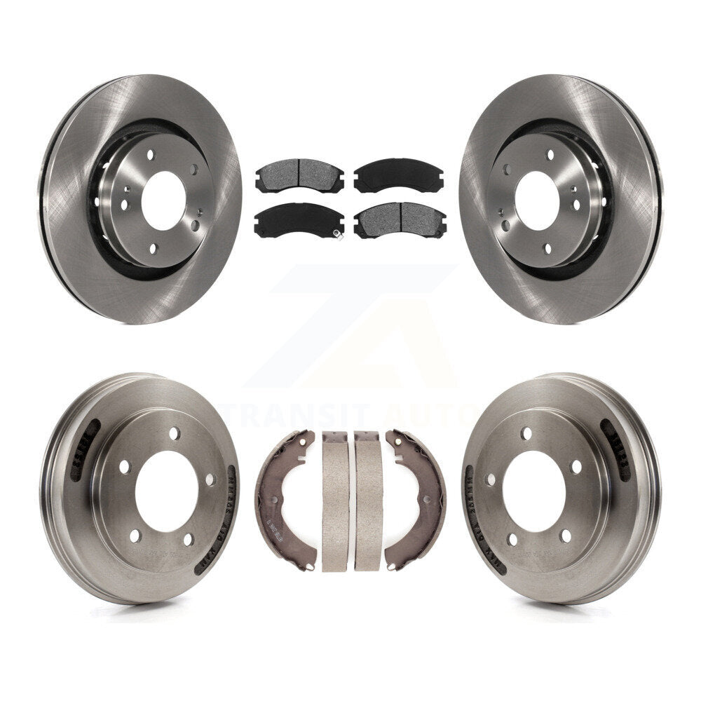 Front Rear Brake Rotor Semi-Metallic Pad Drum Kit For Mitsubishi Lancer Ralliart To 03 09 K8S-103849