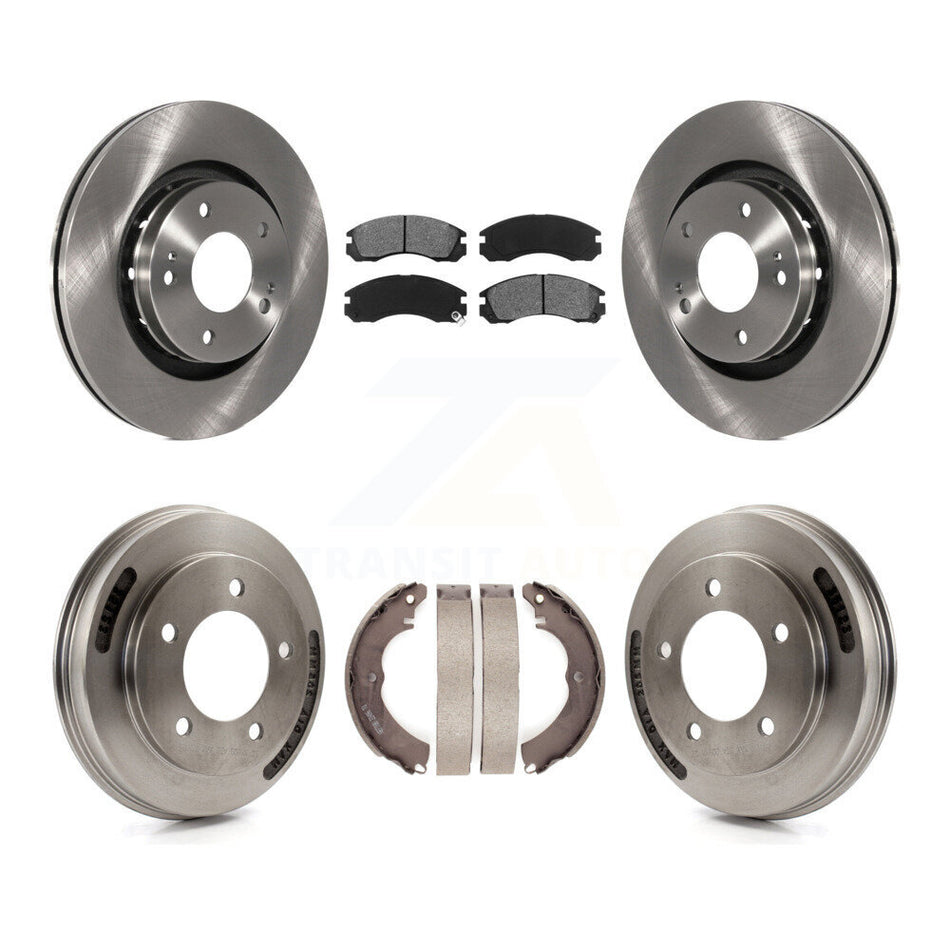 Front Rear Brake Rotor Semi-Metallic Pad Drum Kit For Mitsubishi Lancer Ralliart To 03 09 K8S-103849