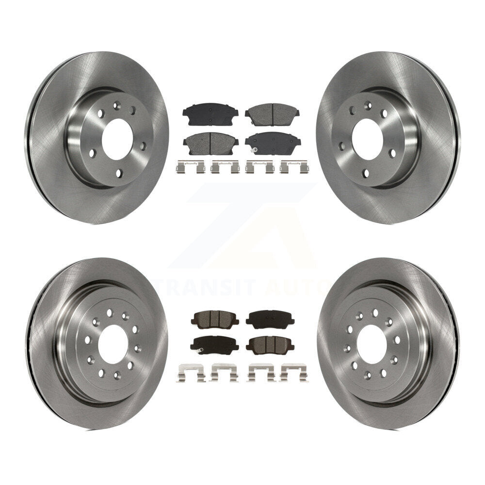Front Rear Disc Brake Rotors And Semi-Metallic Pads Kit For Cadillac ATS K8S-103858