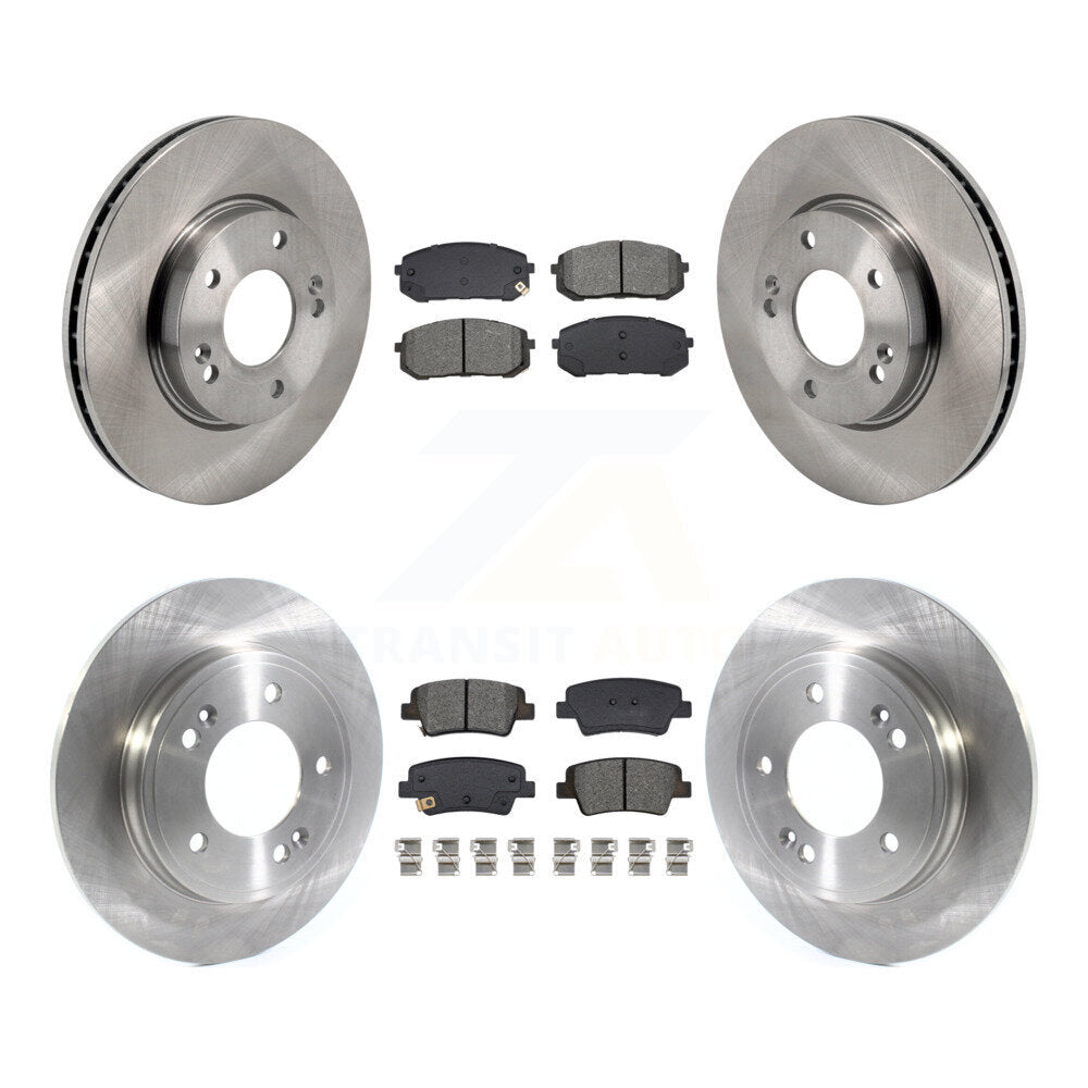 Front Rear Disc Brake Rotors And Semi-Metallic Pads Kit For Hyundai Elantra K8S-103867