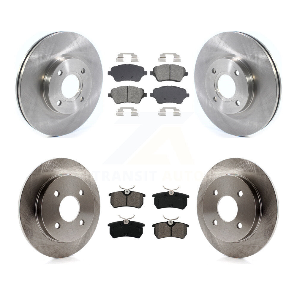 Front Rear Disc Brake Rotors And Semi-Metallic Pads Kit For 2014-2019 Ford Fiesta ST K8S-103872
