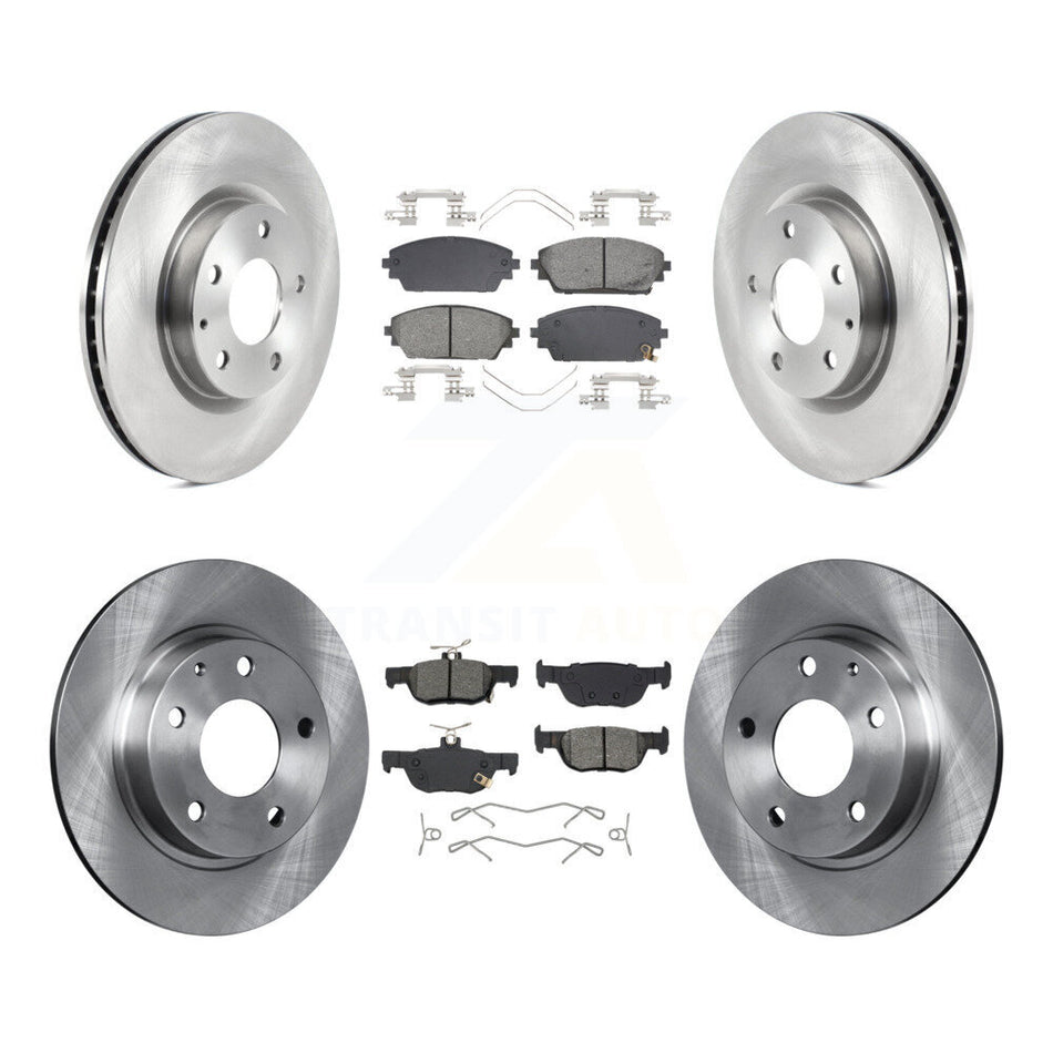 Front Rear Disc Brake Rotors And Semi-Metallic Pads Kit For Mazda 3 Sport AWD K8S-103873