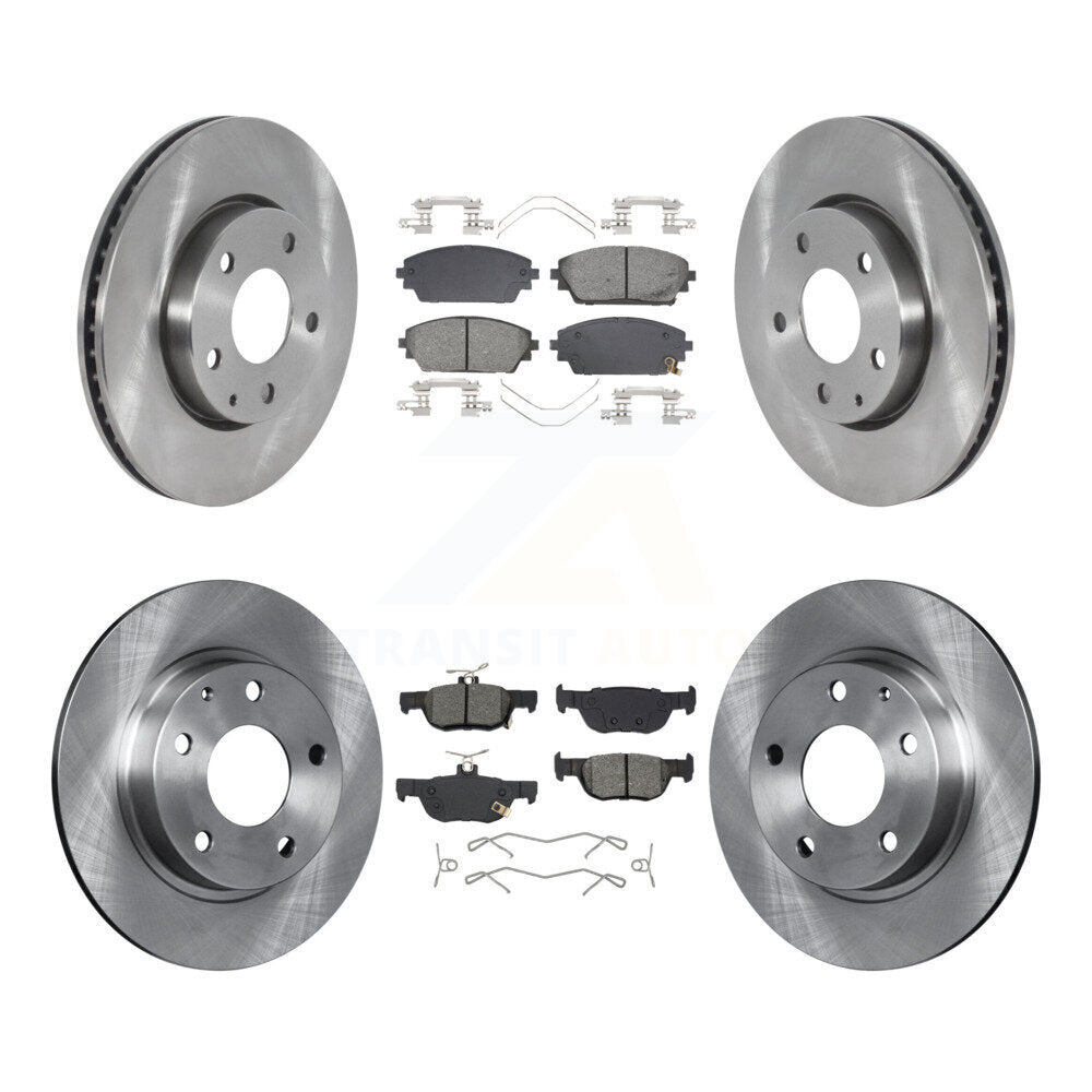 Front Rear Disc Brake Rotors And Semi-Metallic Pads Kit For Mazda 3 Sport FWD K8S-103874