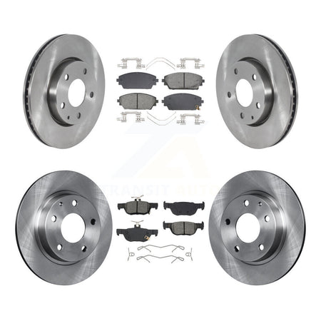 Front Rear Disc Brake Rotors And Semi-Metallic Pads Kit For Mazda 3 Sport FWD K8S-103874