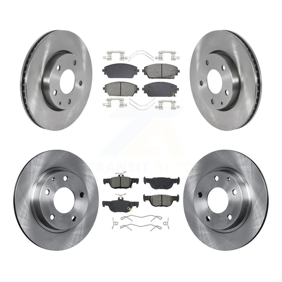 Front Rear Disc Brake Rotors And Semi-Metallic Pads Kit For Mazda 3 Sport FWD K8S-103874