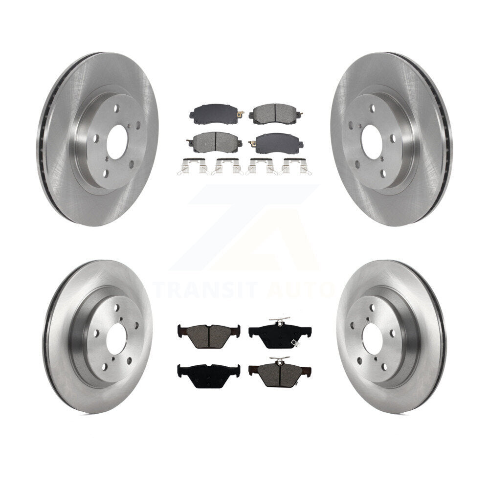 Front Rear Disc Brake Rotors And Semi-Metallic Pads Kit For Subaru Forester K8S-103881