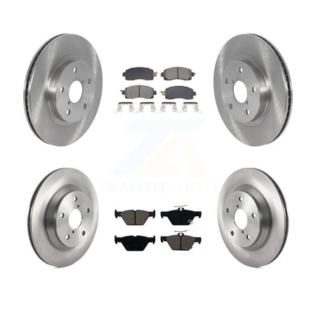 Front Rear Disc Brake Rotors And Semi-Metallic Pads Kit For Subaru Forester K8S-103881