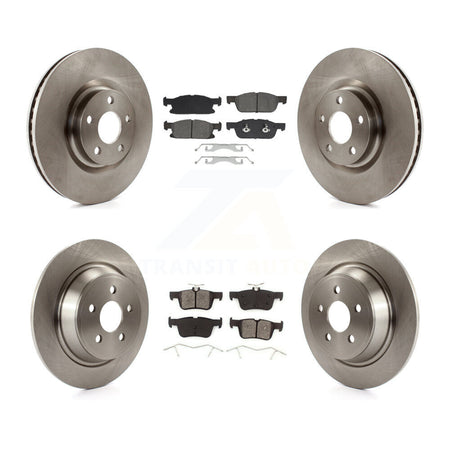 Front Rear Disc Brake Rotors And Semi-Metallic Pads Kit For Lincoln Continental K8S-103885