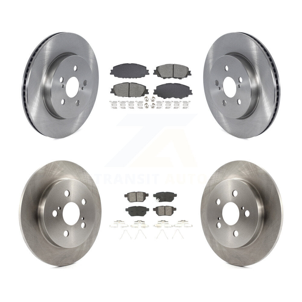 Front Rear Brake Rotor And Semi-Metallic Pad Kit For 2020-2022 Toyota Corolla Prius Prime K8S-103888