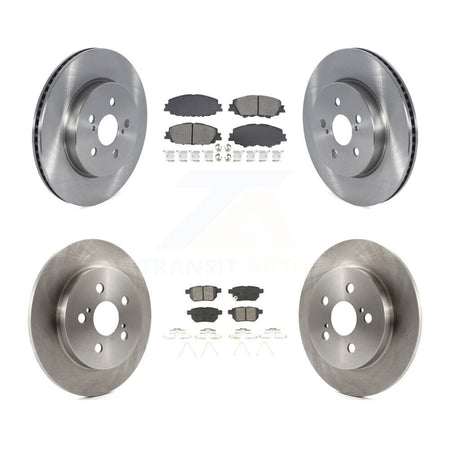 Front Rear Brake Rotor And Semi-Metallic Pad Kit For 2020-2022 Toyota Corolla Prius Prime K8S-103888
