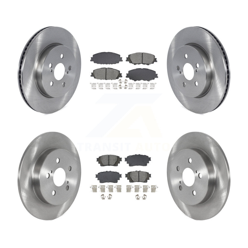 Front Rear Disc Brake Rotors And Semi-Metallic Pads Kit For Toyota Corolla K8S-103889