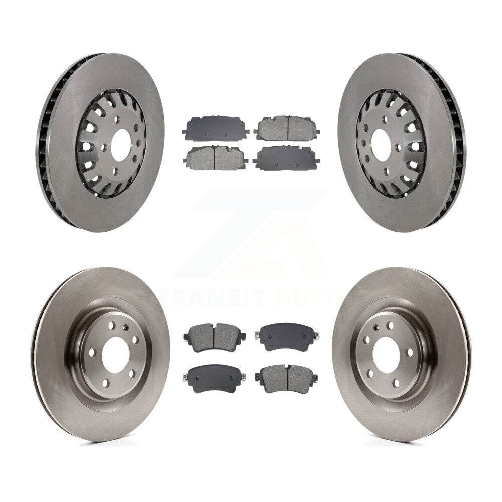 Front Rear Disc Brake Rotors And Semi-Metallic Pads Kit For Audi A6 Quattro A7 Sportback K8S-103890