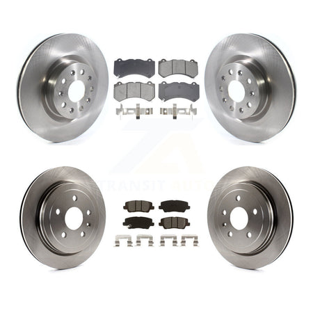Front Rear Disc Brake Rotors And Semi-Metallic Pads Kit For Cadillac CTS K8S-103893