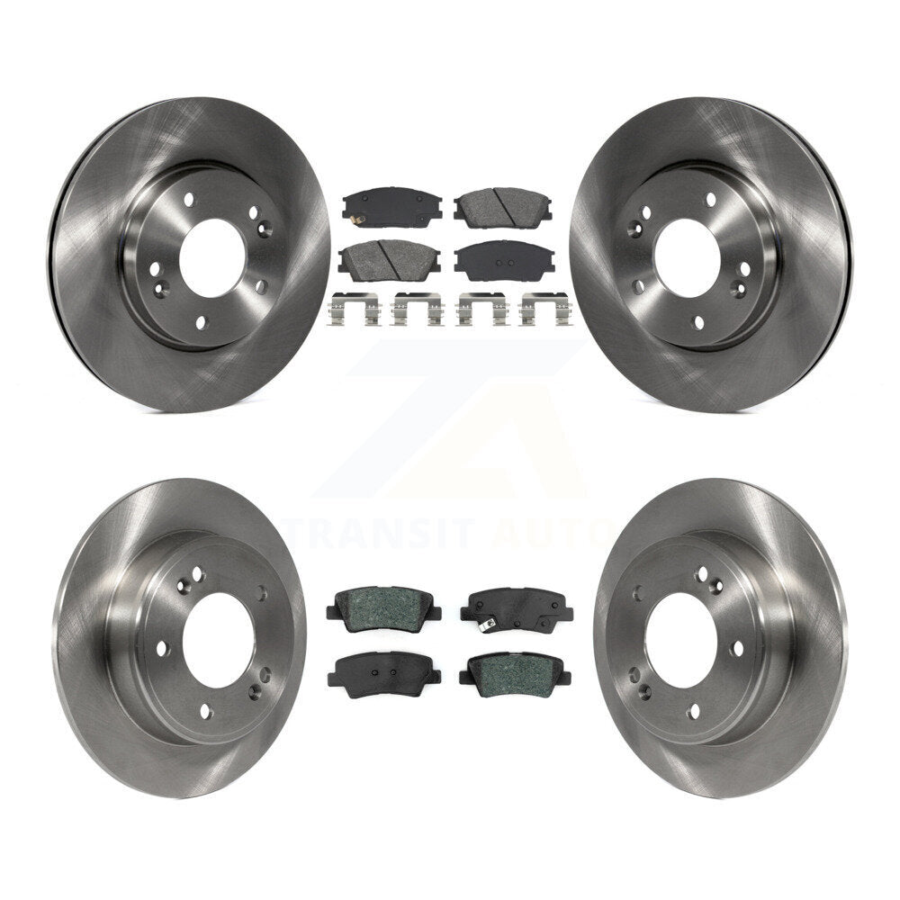 Front Rear Disc Brake Rotors And Semi-Metallic Pads Kit For Hyundai Venue Kia Soul K8S-103898