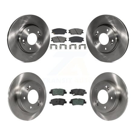 Front Rear Disc Brake Rotors And Semi-Metallic Pads Kit For Hyundai Venue Kia Soul K8S-103898