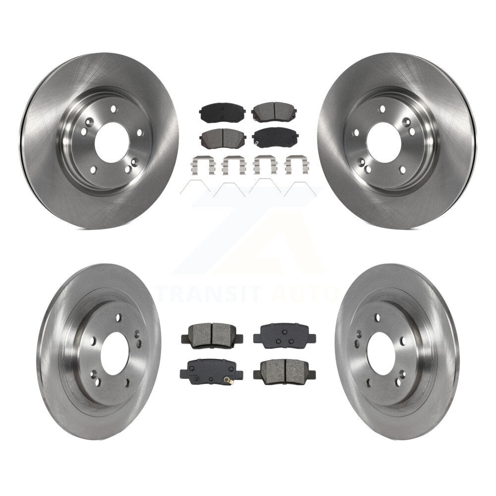 Front Rear Brake Rotor & Semi-Metallic Pad Kit For Kia Seltos With Electric Parking K8S-103899