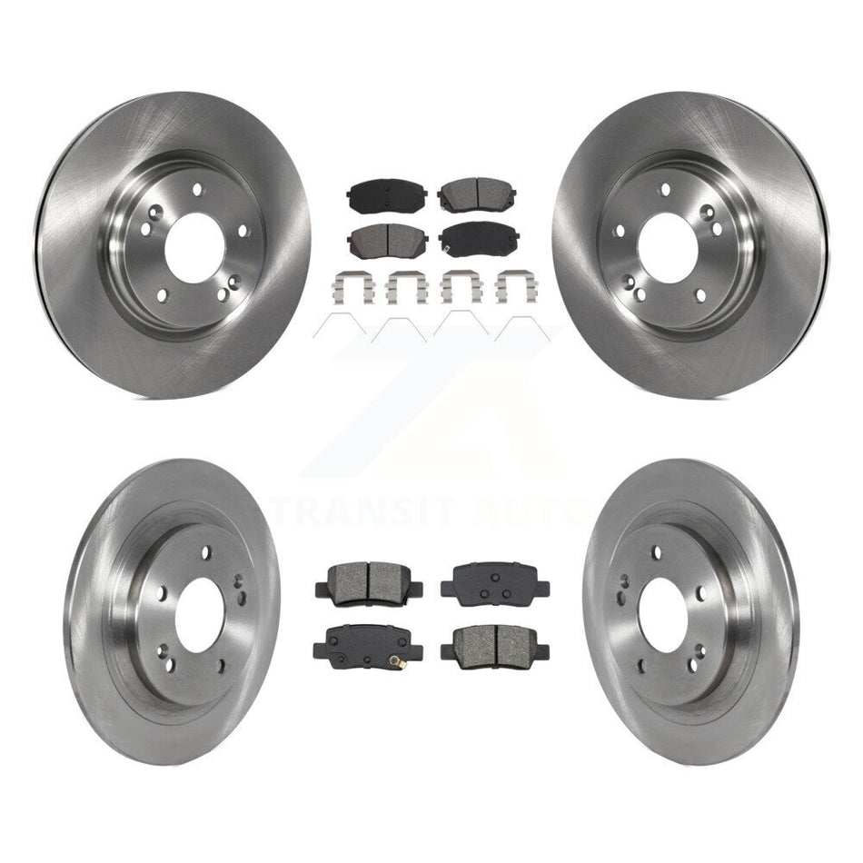 Front Rear Brake Rotor & Semi-Metallic Pad Kit For Kia Seltos With Electric Parking K8S-103899