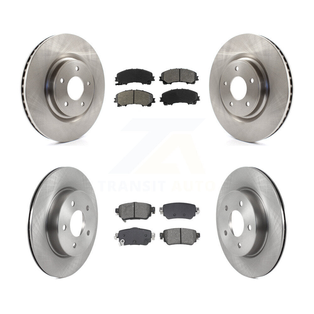 Front Rear Brake Rotor Semi-Metallic Pad Kit For Nissan Rogue With Electric Parking K8S-103903