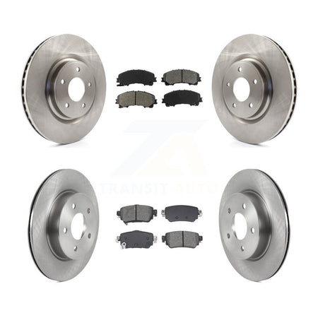 Front Rear Brake Rotor Semi-Metallic Pad Kit For Nissan Rogue With Electric Parking K8S-103903