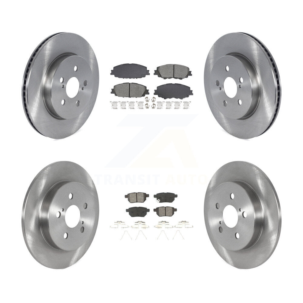 Front Rear Brake Rotor Semi-Metallic Pad Kit For Toyota Corolla With Manual Parking K8S-103906