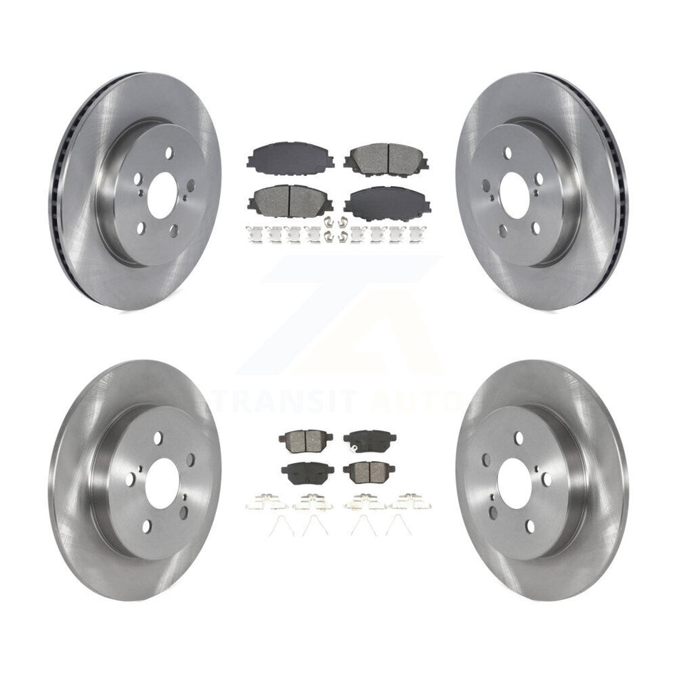Front Rear Brake Rotor Semi-Metallic Pad Kit For Toyota Corolla With Manual Parking K8S-103906