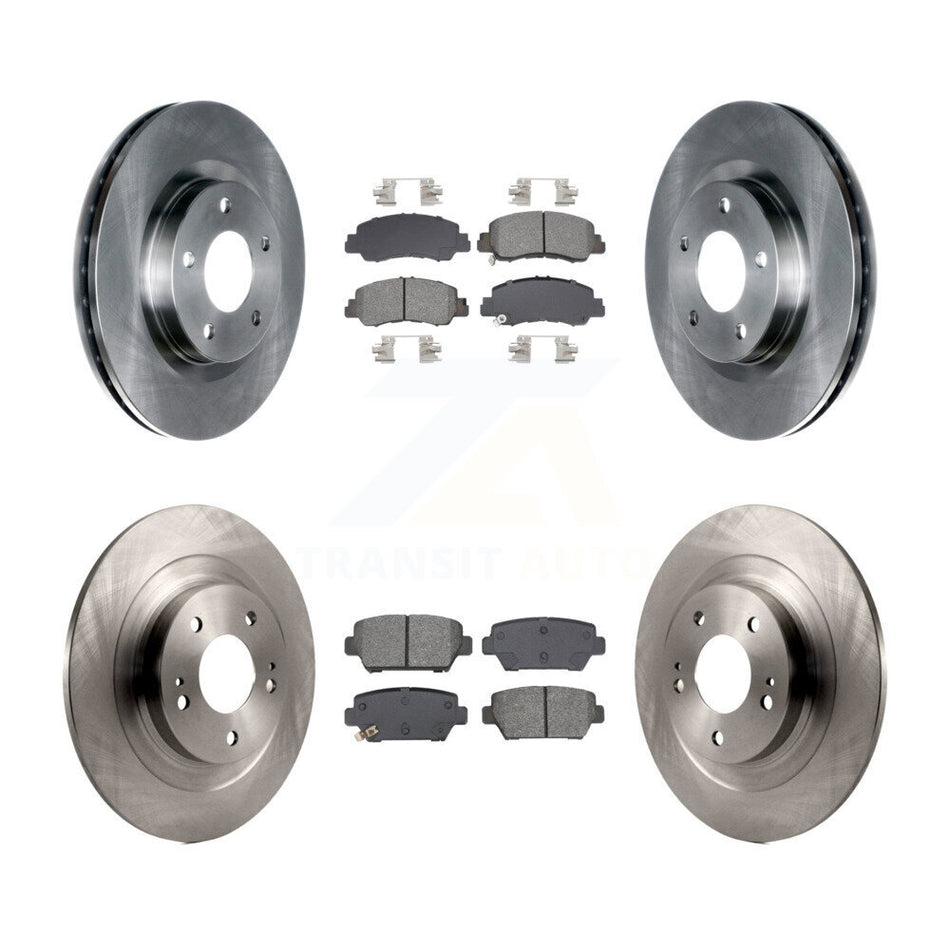 Front Rear Disc Brake Rotors And Semi-Metallic Pads Kit For Mitsubishi Eclipse Cross K8S-103916