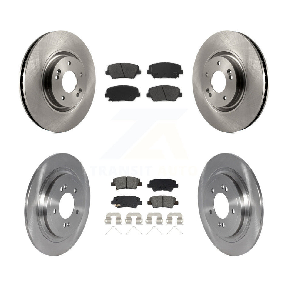 Front Rear Disc Brake Rotors And Semi-Metallic Pads Kit For 2019-2020 Hyundai Nexo K8S-103917