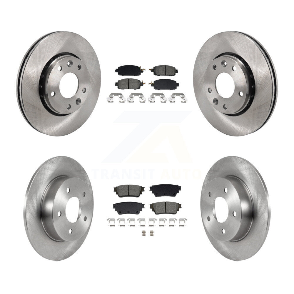 Front Rear Brake Rotor Semi-Metallic Pad Kit For Nissan Kicks SV SR with Disc rear brakes K8S-103926
