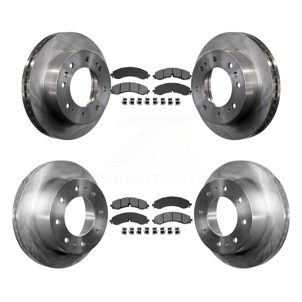 Front Rear Brake Rotor & Semi-Metallic Pad Kit For GMC Chevrolet Sierra 2500 HD Silverado K8S-103930