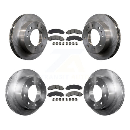 Front Rear Brake Rotor & Semi-Metallic Pad Kit For GMC Chevrolet Sierra 2500 HD Silverado K8S-103930