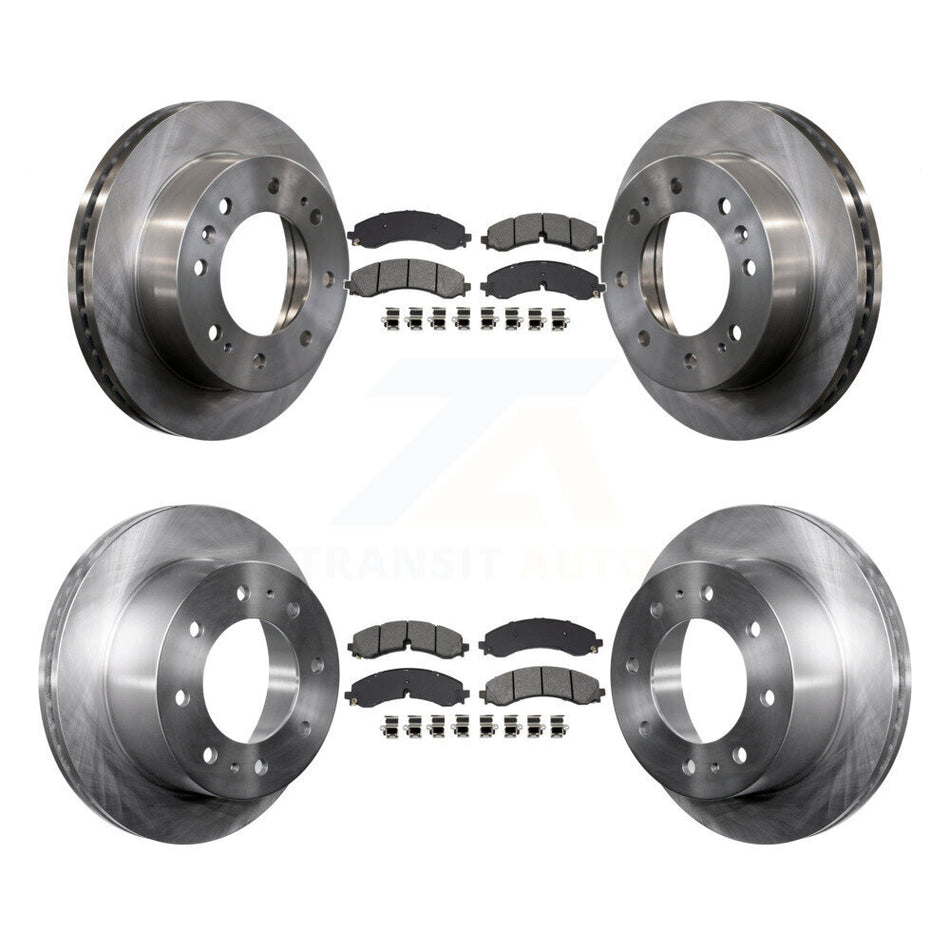Front Rear Brake Rotor & Semi-Metallic Pad Kit For GMC Chevrolet Sierra 2500 HD Silverado K8S-103930