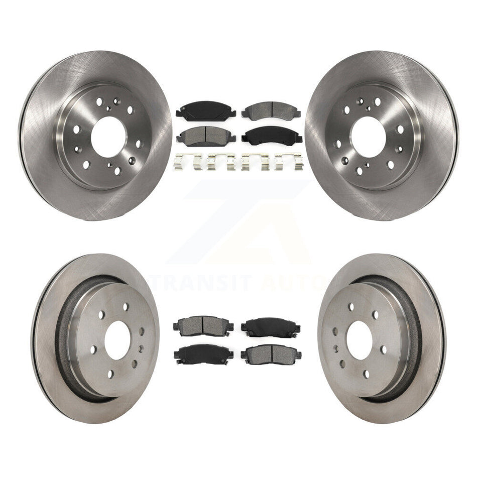 Front Rear Disc Brake Rotors And Semi-Metallic Pads Kit For Cadillac XTS K8S-103935