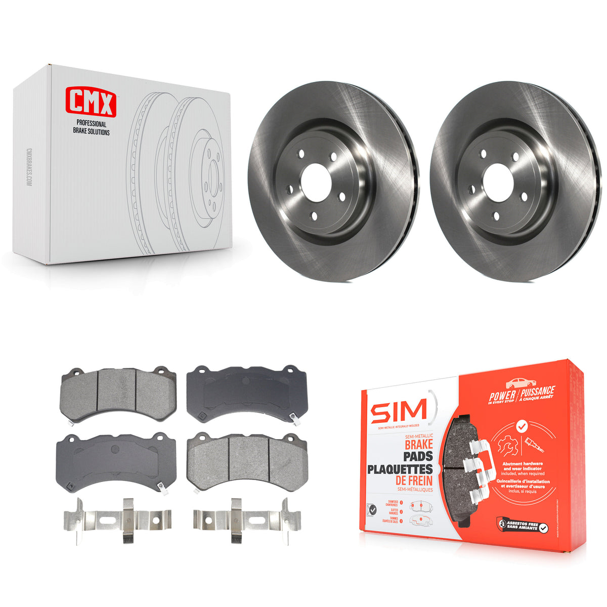 Front Disc Brake Rotors And Semi-Metallic Pads Kit For Jeep Grand Cherokee Dodge Durango K8S-103955