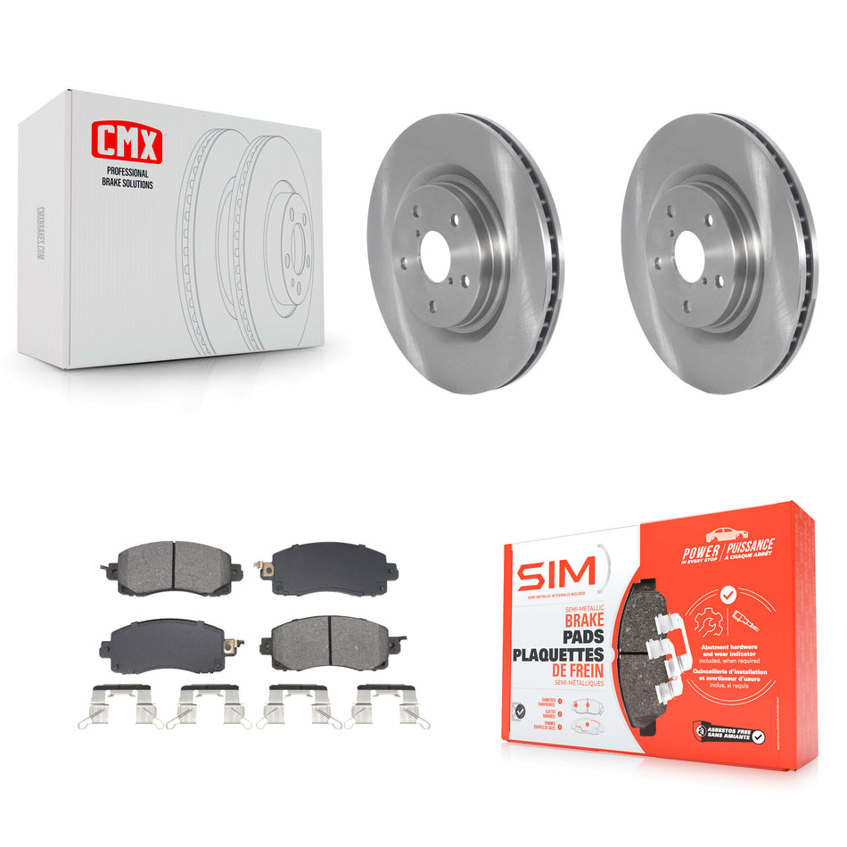 Front Brake Rotors Semi-Metallic Pad Kit For Subaru Forester Outback Crosstrek WRX Legacy K8S-103968