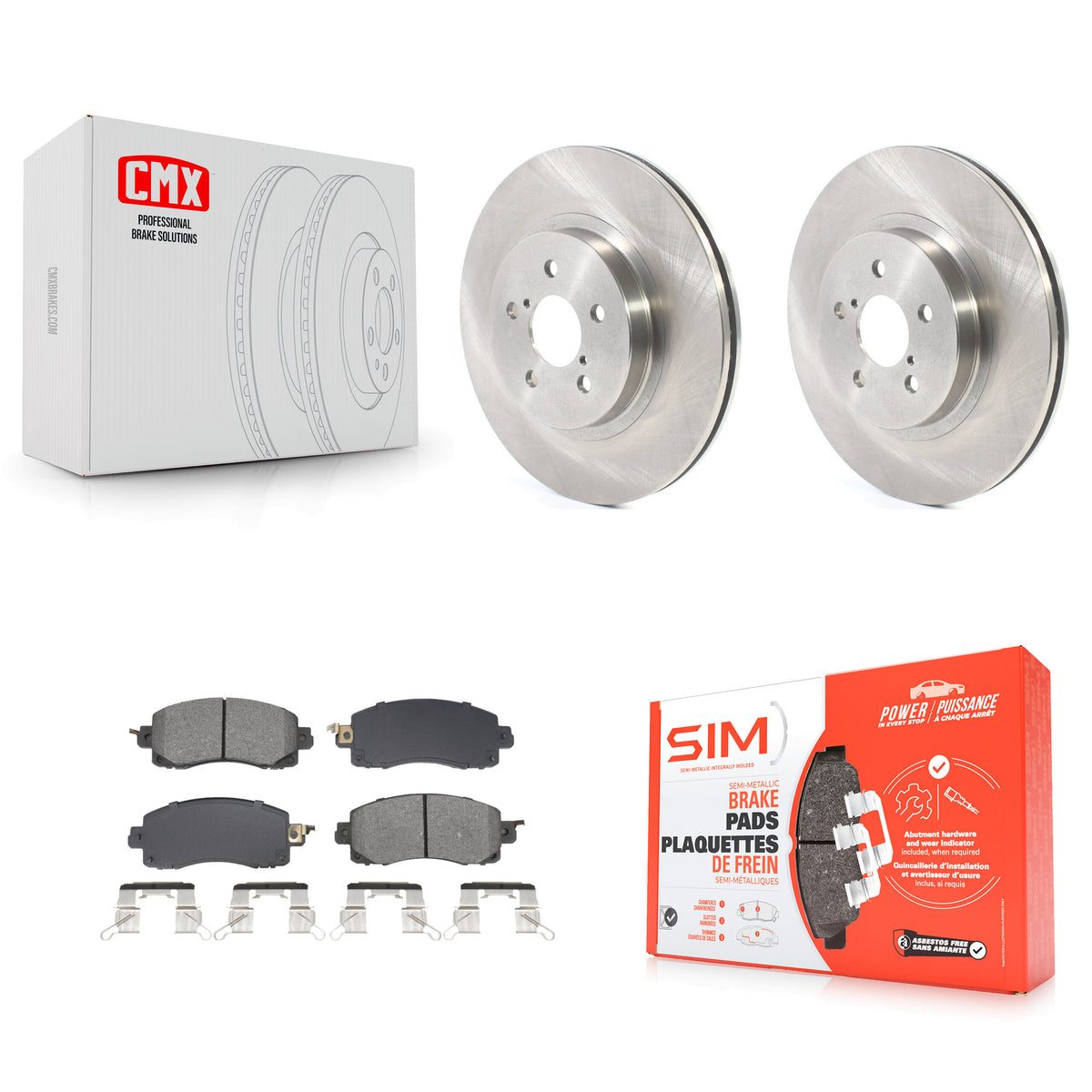 Front Disc Brake Rotors And Semi-Metallic Pads Kit For Subaru Crosstrek Impreza K8S-103971