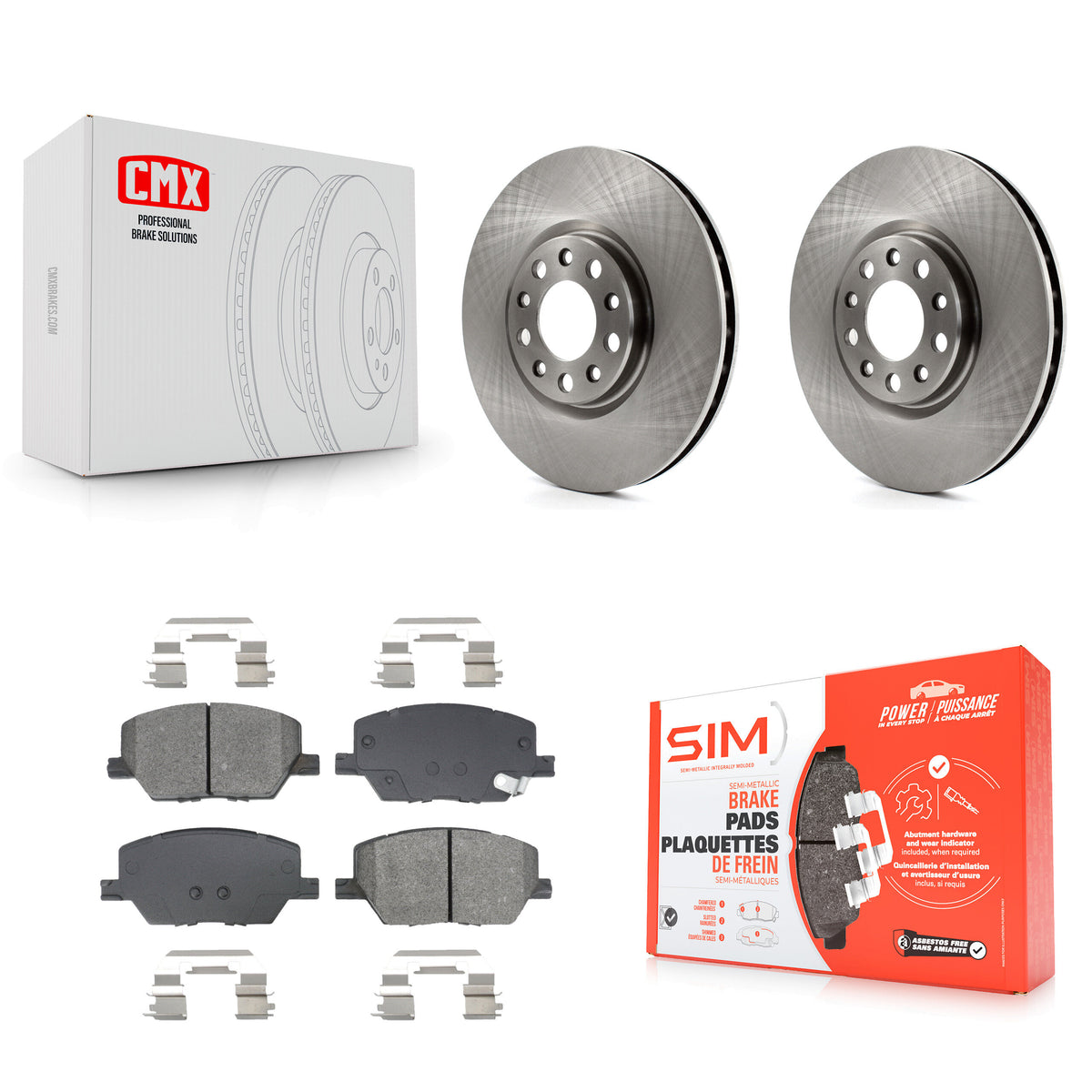 Front Disc Brake Rotors And Semi-Metallic Pads Kit For Jeep Compass Renegade Fiat 500X K8S-103976
