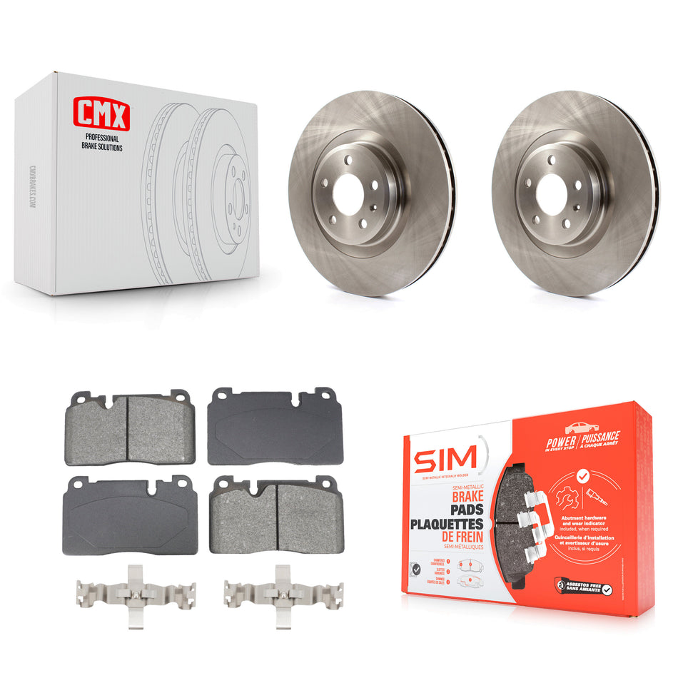 Front Disc Brake Rotors And Semi-Metallic Pads Kit For Audi Q5 K8S-103985