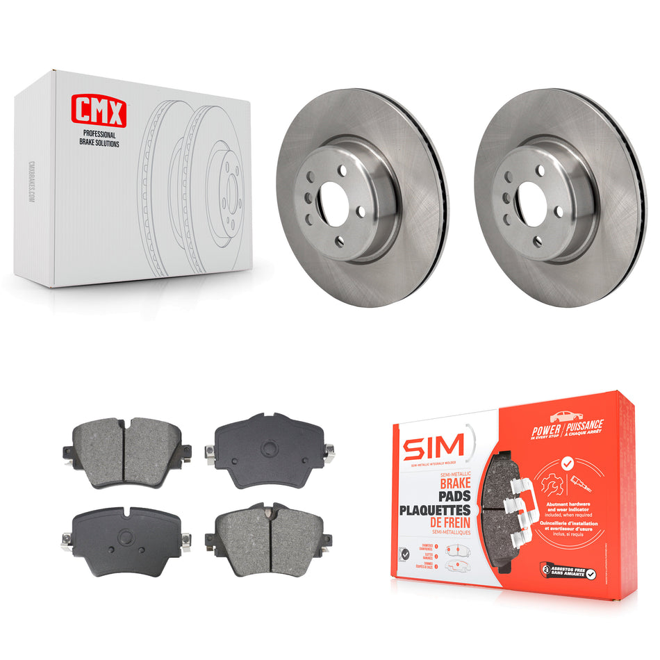 Front Brake Rotor Semi-Metallic Pad Kit For BMW X3 330i xDrive X4 Z4 430i Toyota GR Supra K8S-104001
