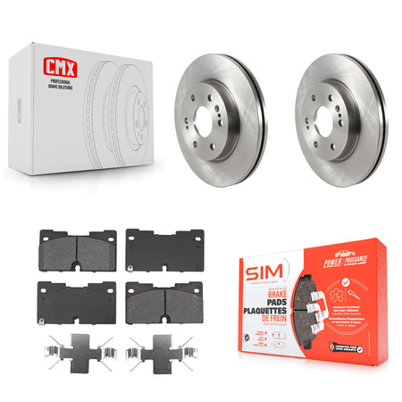 Front Brake Rotors Semi-Metallic Pad Kit For GMC Chevrolet Silverado 1500 Sierra Yukon XL K8S-104007