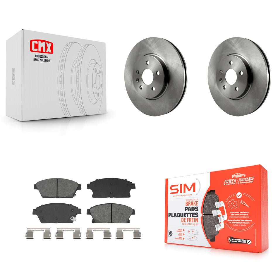 Front Disc Brake Rotors & Semi-Metallic Pad Kit For 2013-2017 Chevrolet Trax Buick Encore K8S-104009