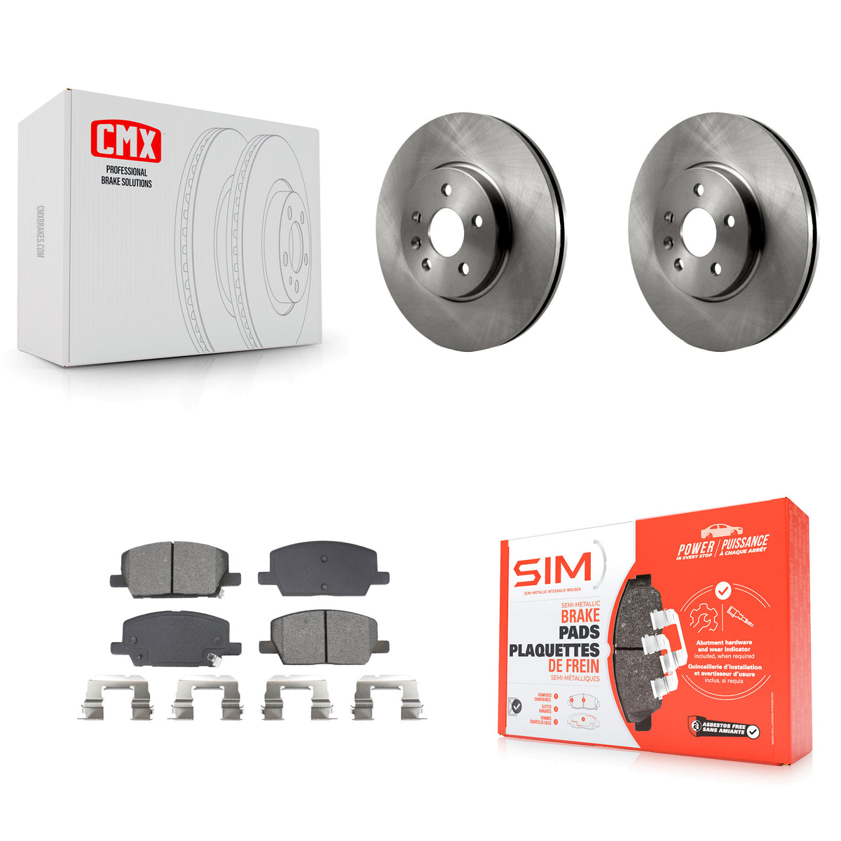 Front Disc Brake Rotors And Semi-Metallic Pads Kit For Buick Encore Chevrolet Trax K8S-104010