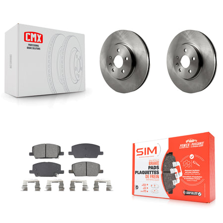 Front Disc Brake Rotors And Semi-Metallic Pads Kit For Buick Encore Chevrolet Trax K8S-104010