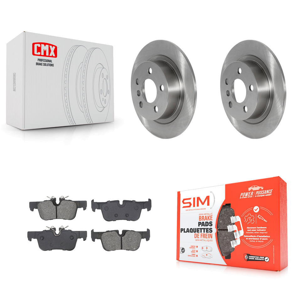 Rear Disc Brake Rotor Semi-Metallic Pad Kit For Mini Cooper Countryman Clubman BMW i3 i3s K8S-104020