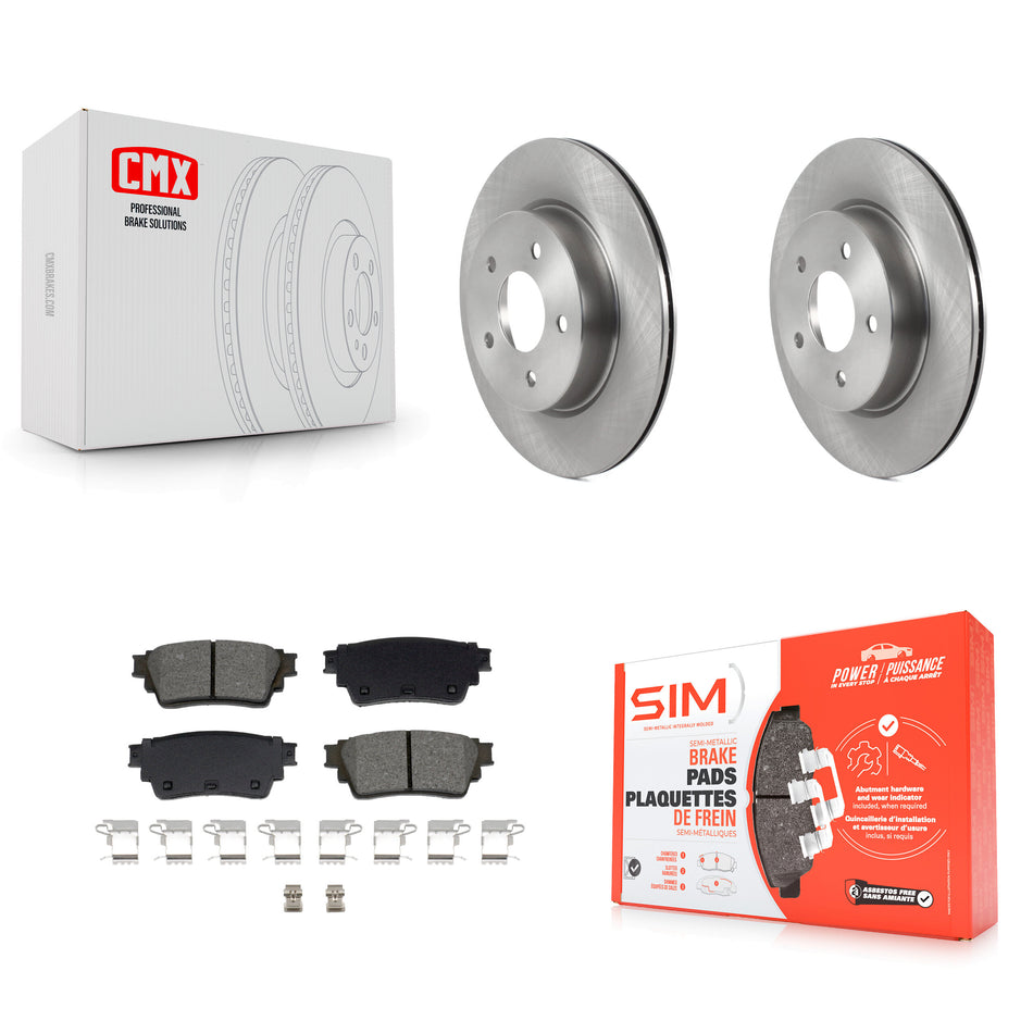 Rear Disc Brake Rotors And Semi-Metallic Pads Kit For Nissan Rogue K8S-104026